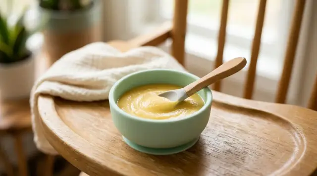Egg and Corn Porridge - 7–8 months