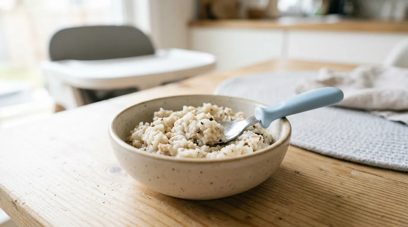 Mushroom Steamed Rice - 9–10 months