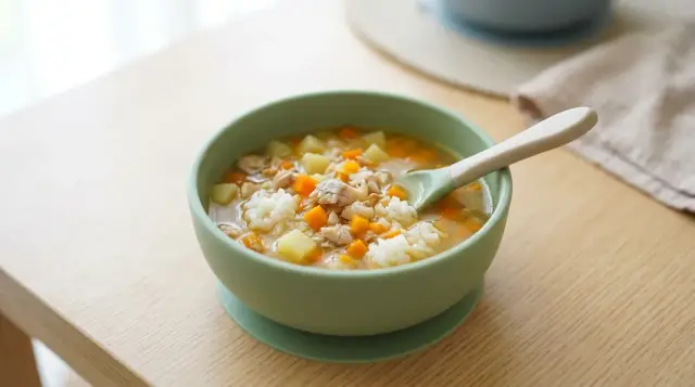 Quail Egg and Freshwater Fish Soup with Pumpkin - 1–5 years